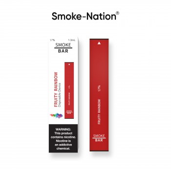 Smoke-Nation Disposable Smoke Bar -  Fruity Rainbow Flavour 1.7% Nicotine