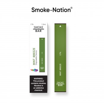 Smoke-Nation Disposable Smoke Bar -  Mint Breeze Flavour 1.7% Nicotine