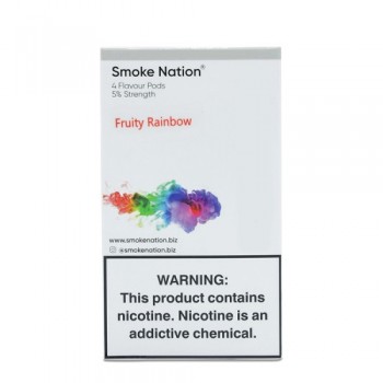 Smoke Nation Pods - Fruity Rainbow Flavour Contains 5% Salt Nic Strength